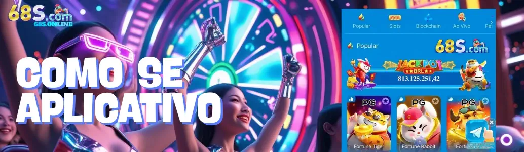 Banner de download do app 68S cassino para Android e iOS