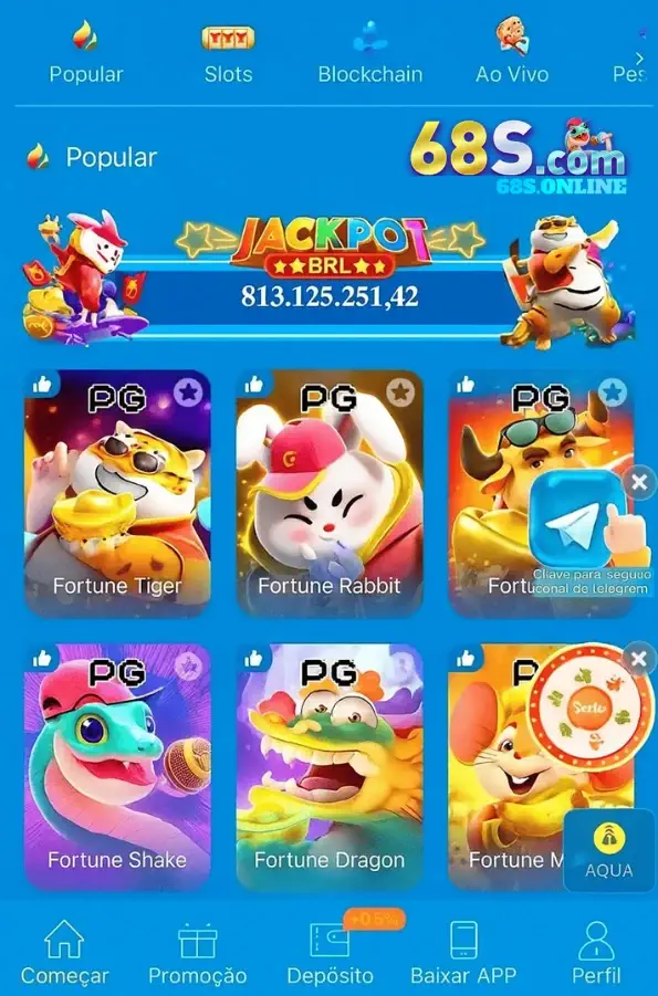 App oficial do 68S cassino para Android e iOS